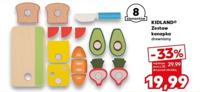 Zestaw kanapka, drewniany Kidland promocja w Kaufland