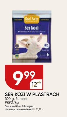 Ser kozi w plastrach 100 g, Euroser promocja w Chata Polska