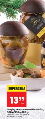 Grzyby marynowane pieczarki promocja w Biedronka