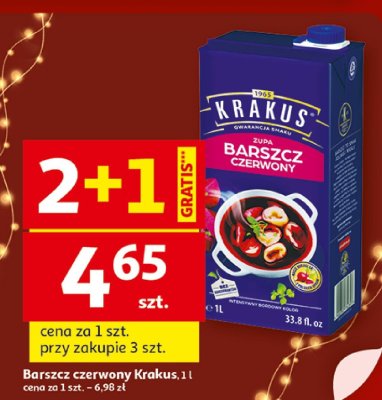 Barszcz czerwony Krakus 1l promocja w Auchan