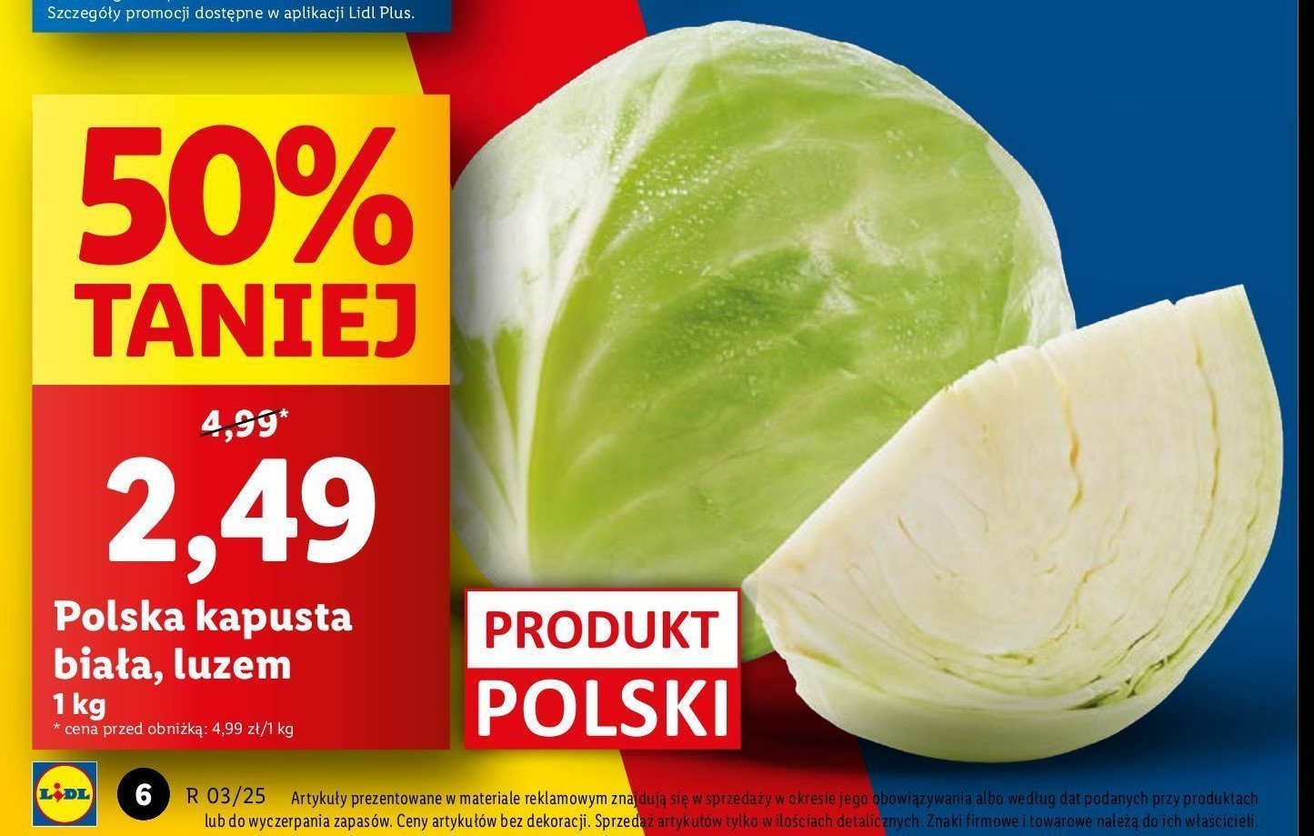 Kapusta biała promocja w Lidl