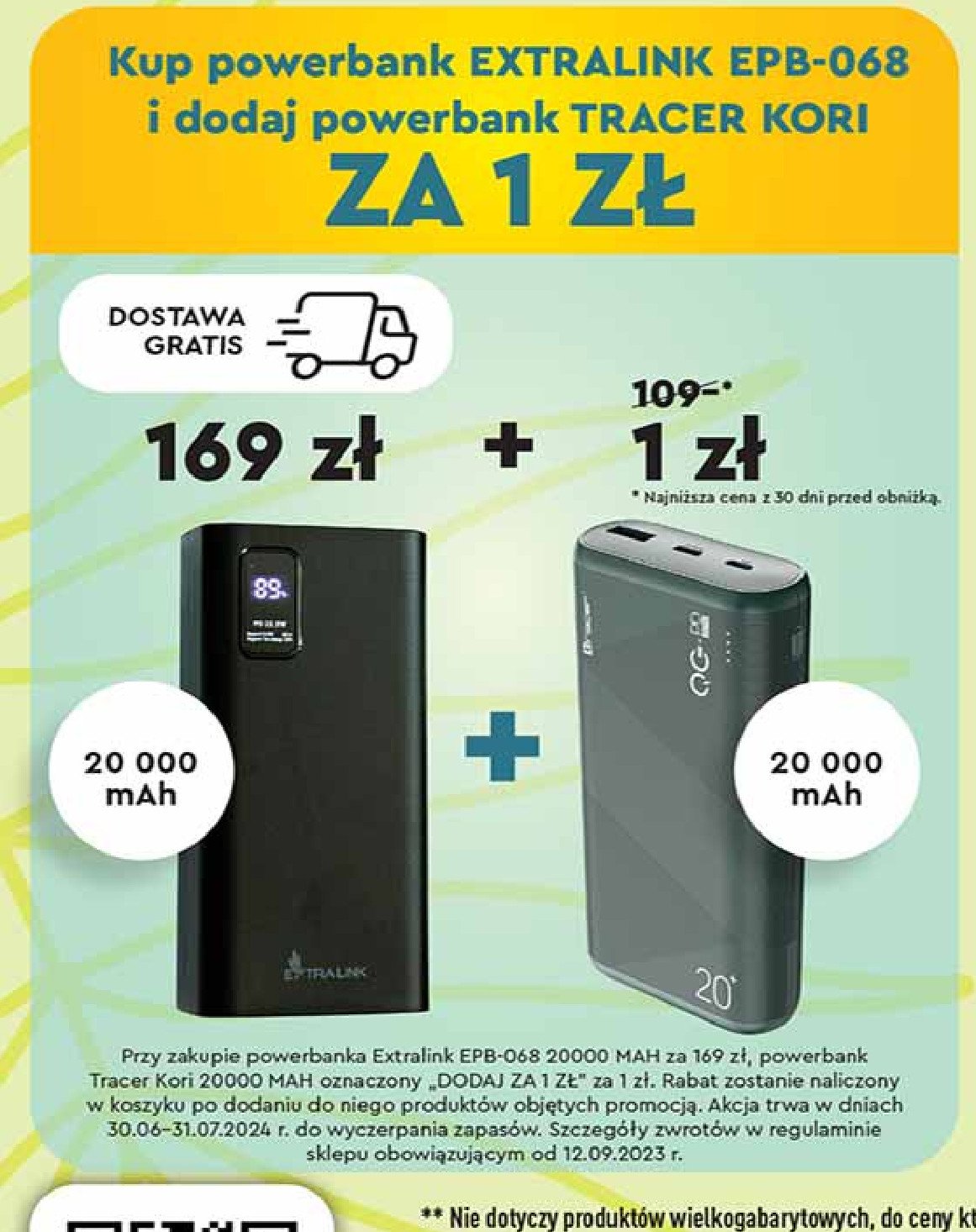 Powerbank kori Tracer promocja