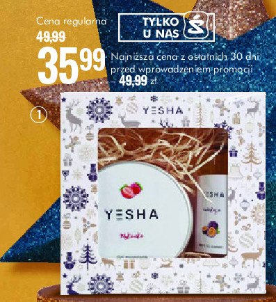 Zestaw w pudełku: sól musująca do kąpieli 200 g + olejek do masażu 150 ml YESHA ZESTAW promocja