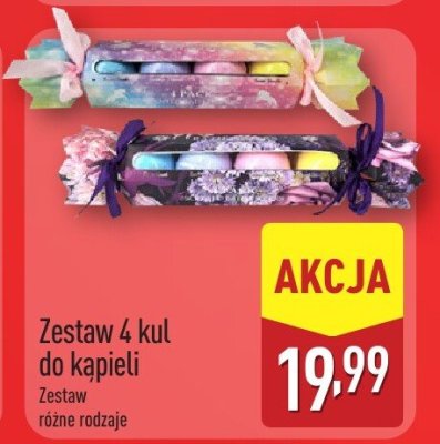 Zestaw 4 kul do kąpieli różne rodzaje promocja w Aldi