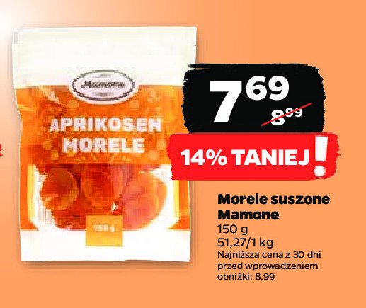 Morele suszone Mamone promocja