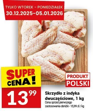 Skrzydło z indyka dwuczęściowe, 1 kg promocja w Twój Market