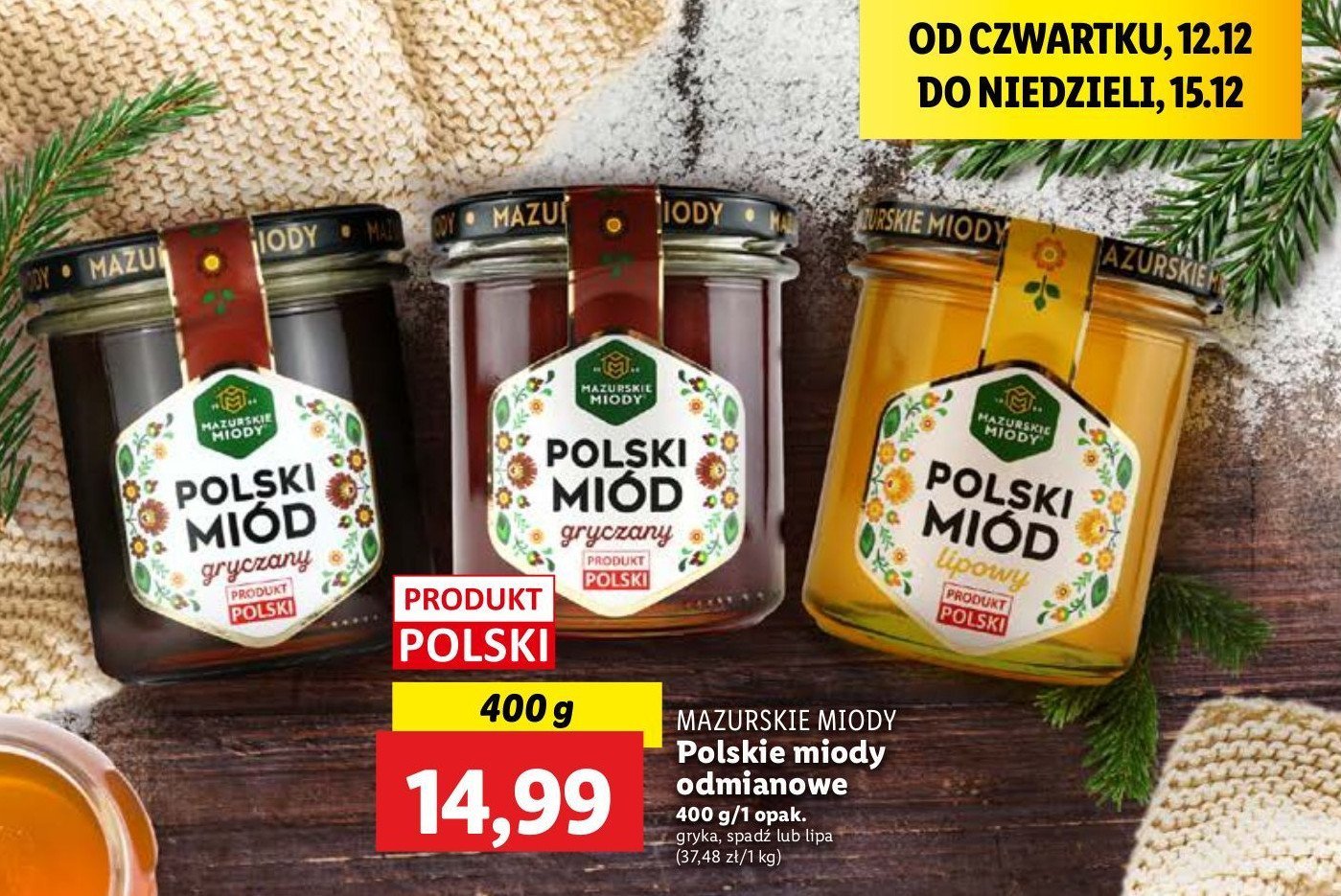 Miód gryczany Mazurskie miody promocja