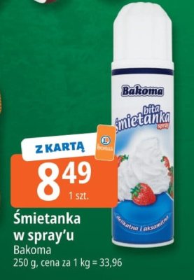 Śmietanka w spray'u promocja w Leclerc