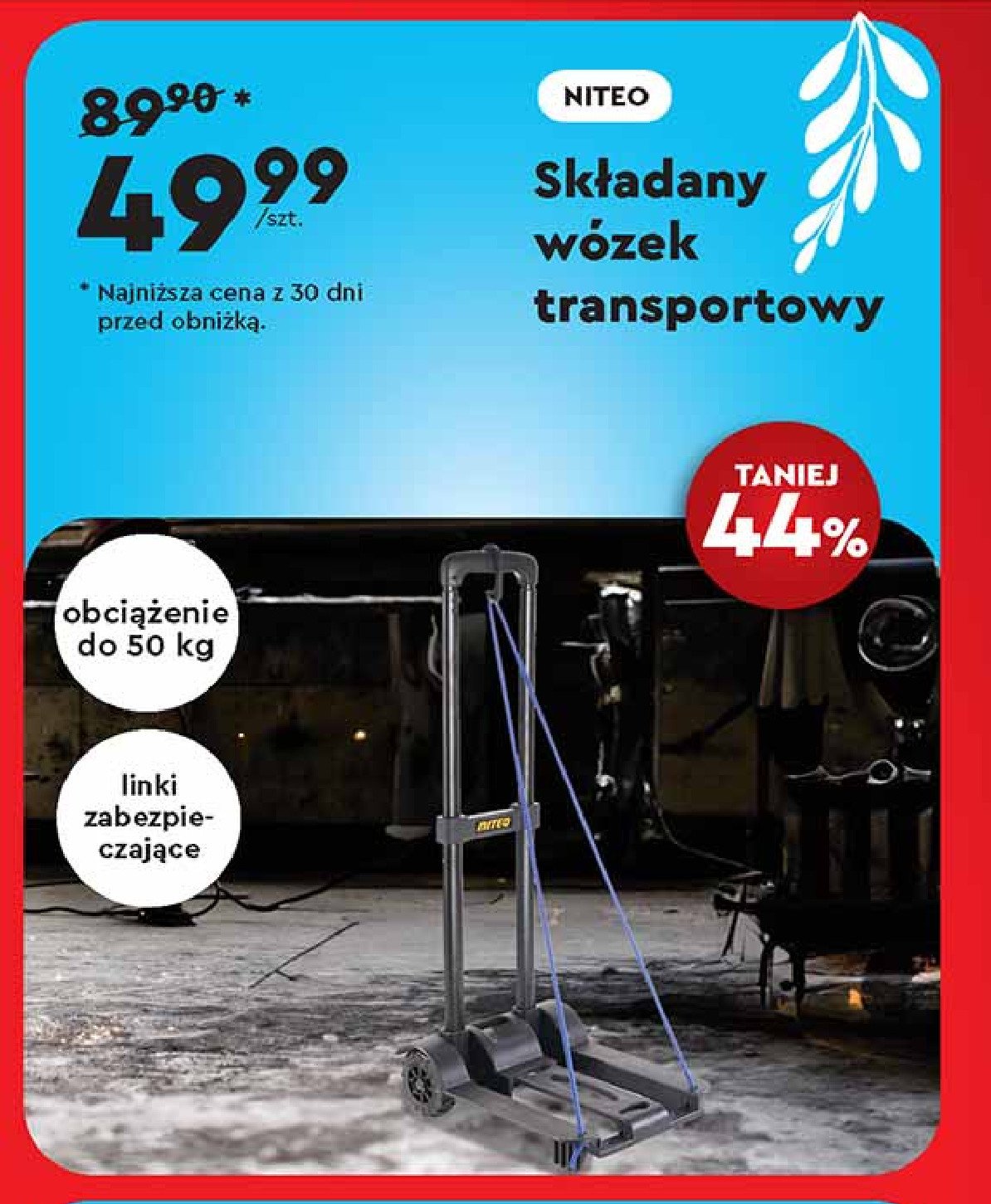 Wózek transportowy składany Niteo tools promocja