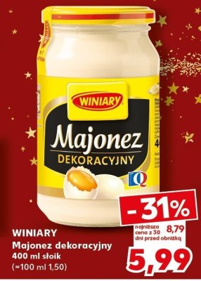 Majonez dekoracyjny Winiary 400 ml promocja w Kaufland