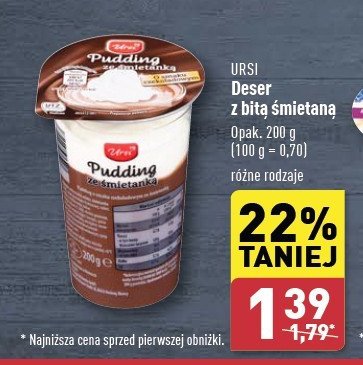 Pudding śmietankowy z czekoladą Ursi promocja