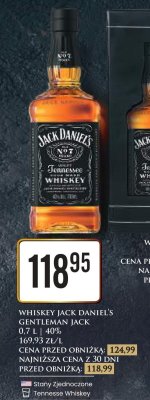 Whiskey Jack Daniel's Gentleman Jack promocja w Dino