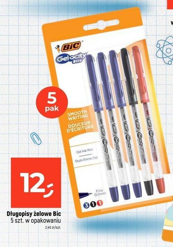 Długopisy Bic gelocity promocja