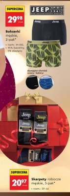 Skarpety robocze męskie Jeep Spirit 1941 3-pak promocja w Biedronka