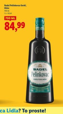 Likier Badel Pelinkovac Gorki promocja w Lidl