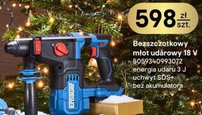 Młot udarowy bezszczotkowy Erbauer 18V 5059340993072 promocja w Castorama