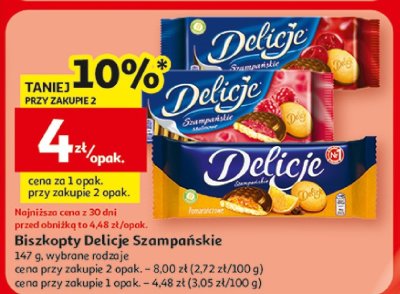 Biszkopty Szampańskie, wybrane rodzaje promocja w Auchan