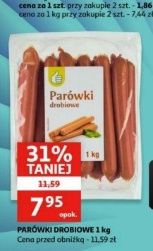 Parówki drobiowe Podniesiony kciuk promocja