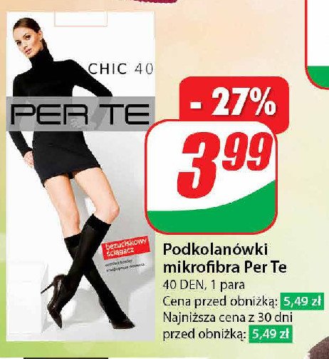 Podkolanówki damskie 40 den Per te promocja w Dino