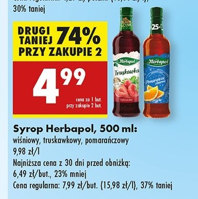 Syrop truskawkowy Herbapol promocja