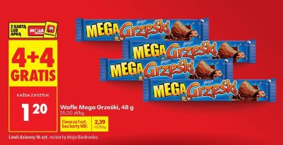 Wafle Mega 48g promocja w Biedronka