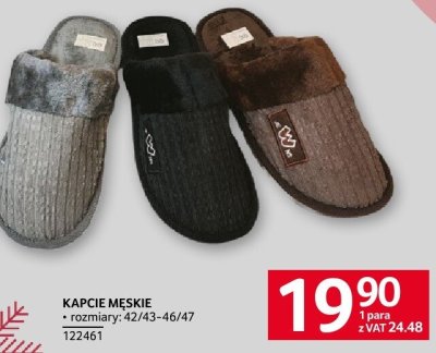 Kapcie męskie rozmiary 42/43-46/47 promocja w Selgros