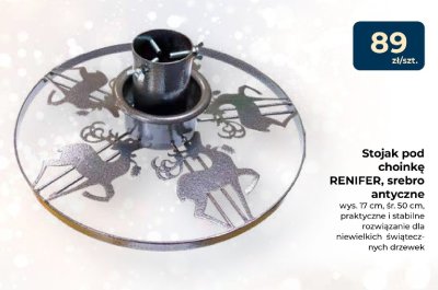 Stojak pod choinkę RENIFER, srebro antyczne promocja w PSB Mrówka