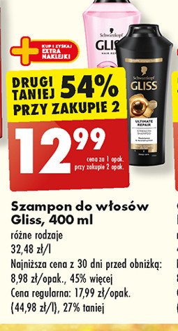 Szampon do włosów spajający końcówki Gliss kur hair repair split ends miracle promocja