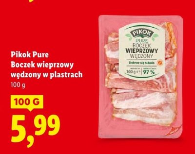 Boczek wieprzowy wędzony w plastrach promocja w Lidl