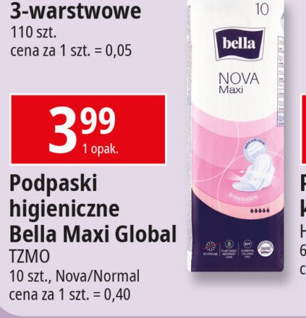 Podpaski Bella normal maxi promocja w Leclerc