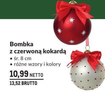 Bombka z czerwoną kokardą promocja w Makro