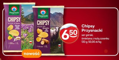 Chipsy Przysnacki ser górski, śmietana z nutą czosnku promocja w Żabka