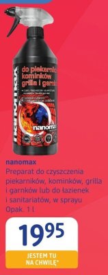 Preparat do czyszczenia piekarników kominków grilla i garnków lub do łazienek i sanitariatów w sprayu nanomax promocja w Drogerie DM