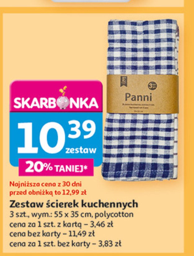 Ścierka kuchenna 55 x 35 cm promocja w Auchan