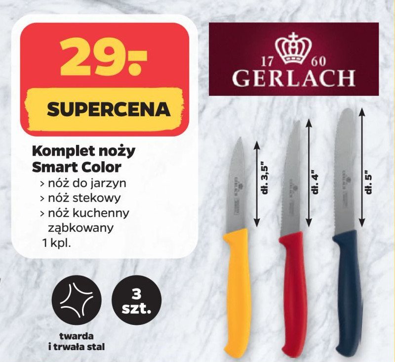 Noże smart color Gerlach promocja