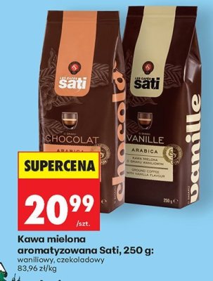 Kawa mielona aromatyzowana Sati: waniliowy, czekoladowy promocja w Biedronka