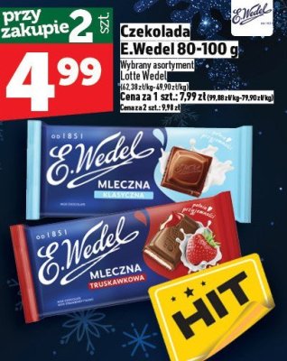 Czekolada E.Wedel 80-100g promocja w TOPAZ