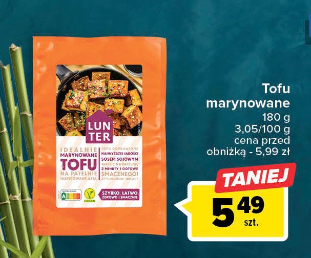 Tofu marynowane Lunter promocja
