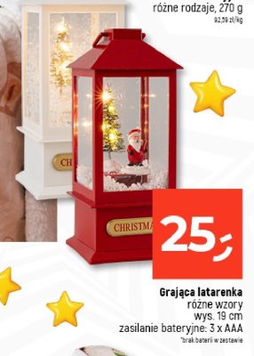 Grająca lataranka różne wzory wys. 19 cm zasilanie bateryjne: 3 x AAA promocja w Dealz