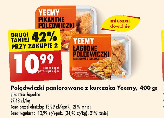 Polędwiczki z kurczaka łagodne Yeemy promocja