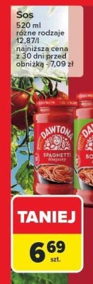 Sos Dawtona Pasta z naszego pola 520 g promocja w Carrefour
