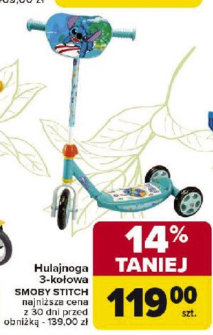 Hulajnoga 3-kołowa stitch Smoby promocja w Carrefour
