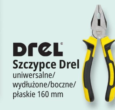Szczypce uniwersalne/wydłużone/boczne/płaskie 160 mm Drel promocja w Leclerc