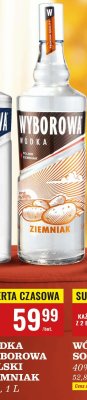 Wódka Wyborowa Polski Ziemniak 40% 1L promocja w Biedronka