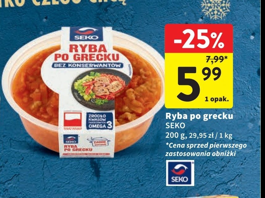 Ryba po grecku Seko promocja w Intermarche