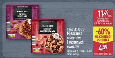 Mieszanka orzechów i suszonych owoców   promocja w Aldi
