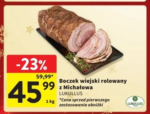 Boczek wiejski rolowany z michałowa Lukullus promocja