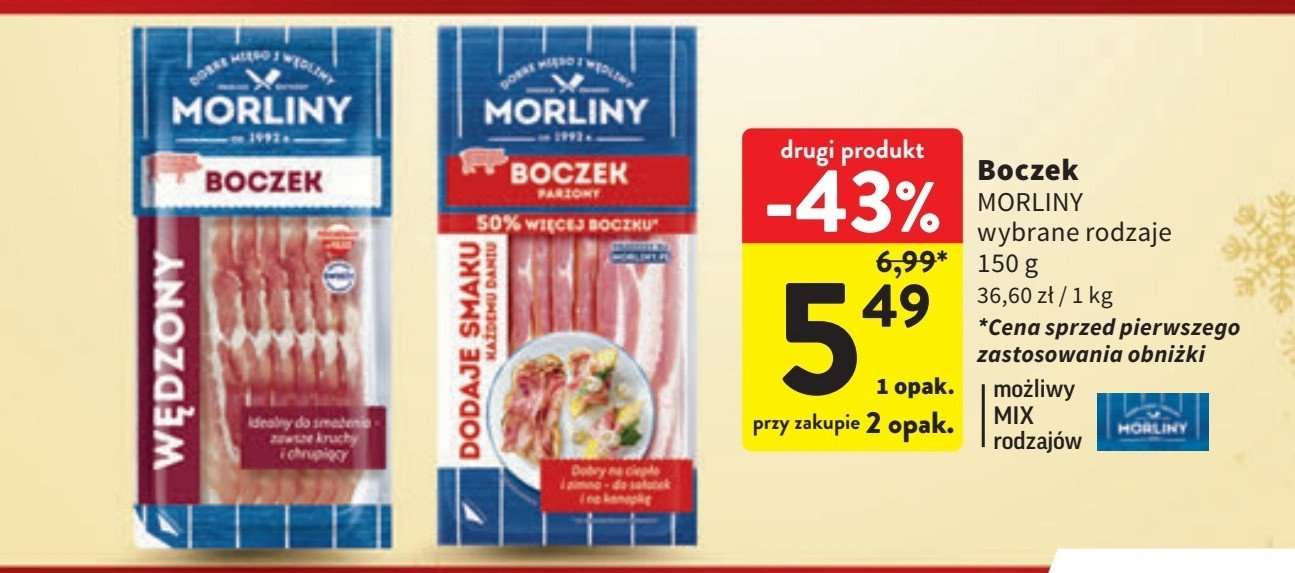 Boczek parzony Morliny promocja w Intermarche