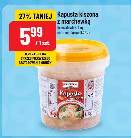 Kapusta kiszona Kraszkiewicz promocja w POLOmarket