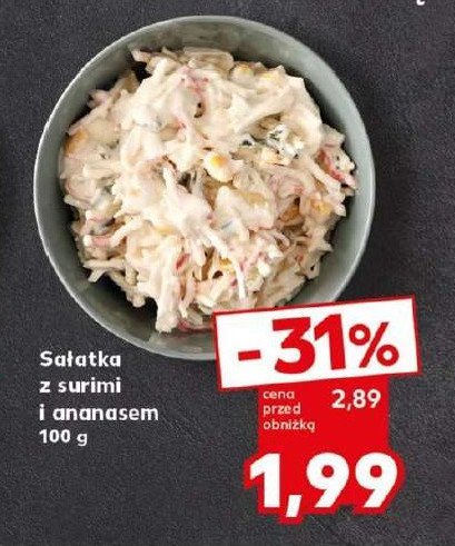 Sałatka surimi z ananasem w majonezie promocja